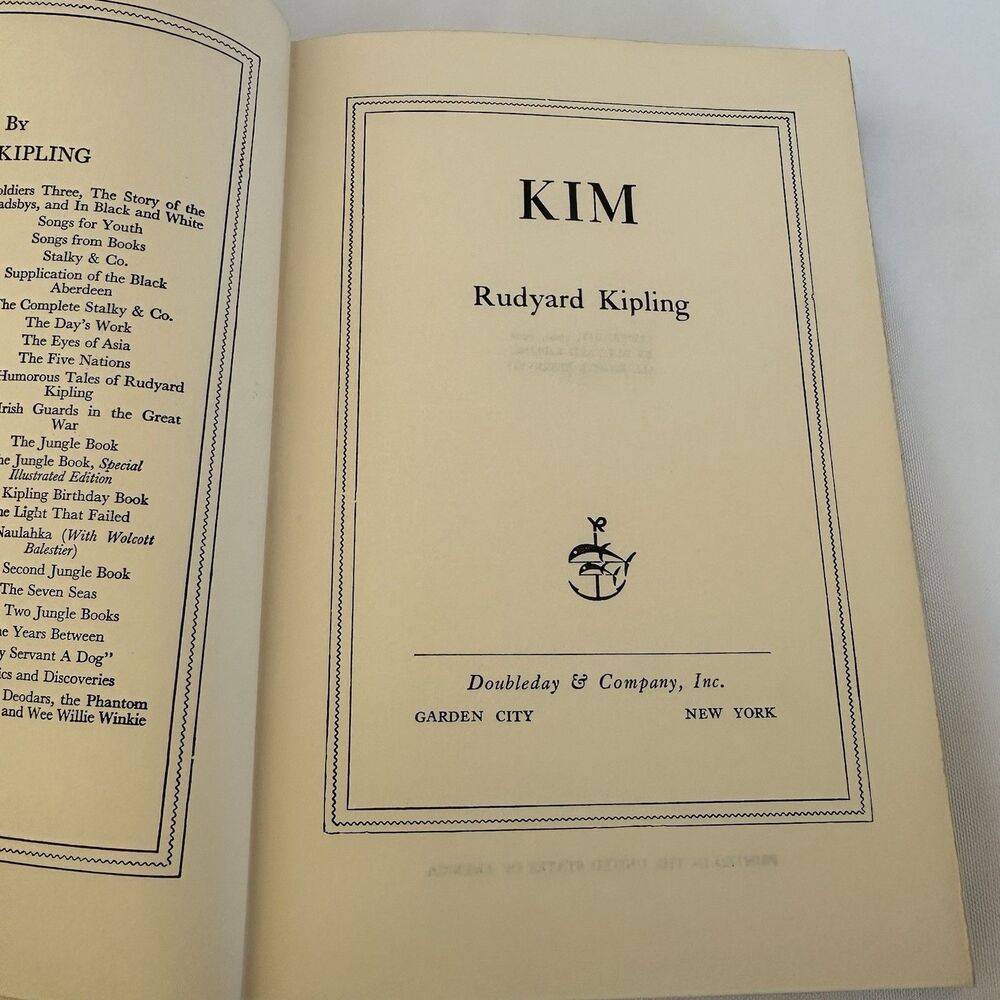 Kim by Rudyard Kipling Hardcover 1901 Antique No Dustcover